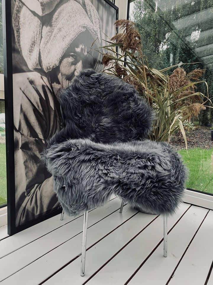 Mørke Grå lammeskind fra New Zealand - VIAMAJA