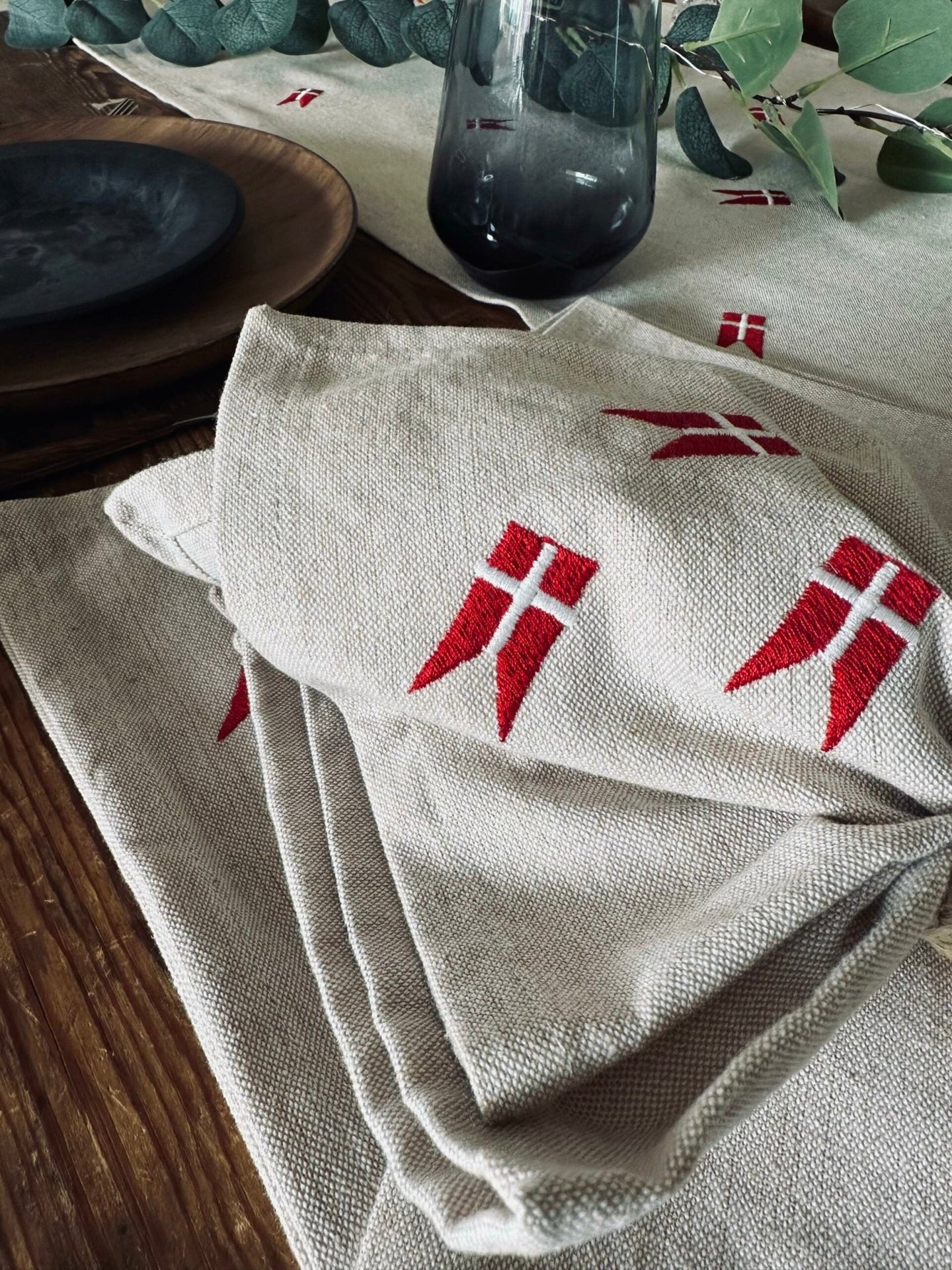 Mundservietter med flag – 4 stk - VIAMAJA.DK