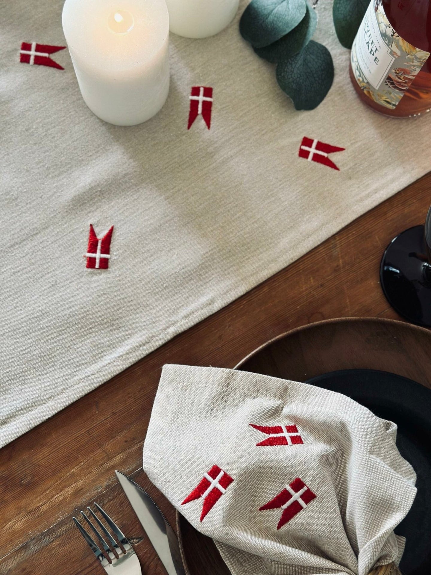 Mundservietter med flag – 4 stk - VIAMAJA.DK