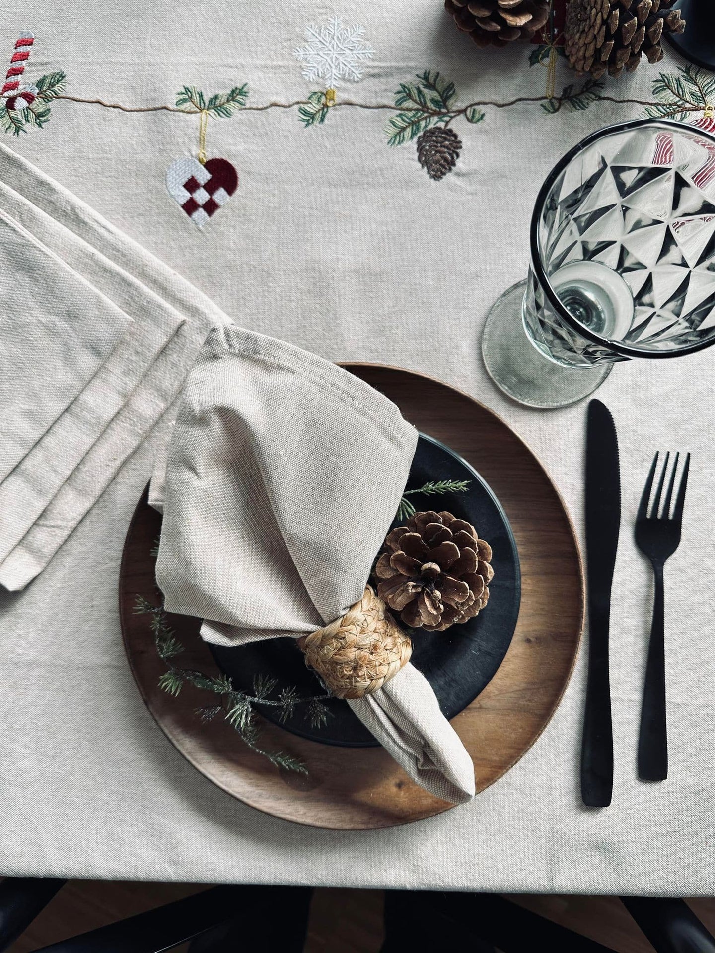 Mundservietter – Natur 4 stk - VIAMAJA.DK