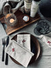 Munservetter Natur linmix med flagga - Paket med 4 st