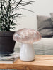 MUSHROOM Lampa m. LED – Rosa munblåst glas