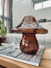 MUSHROOM Lampa med LED 18cm - Mörkbrun
