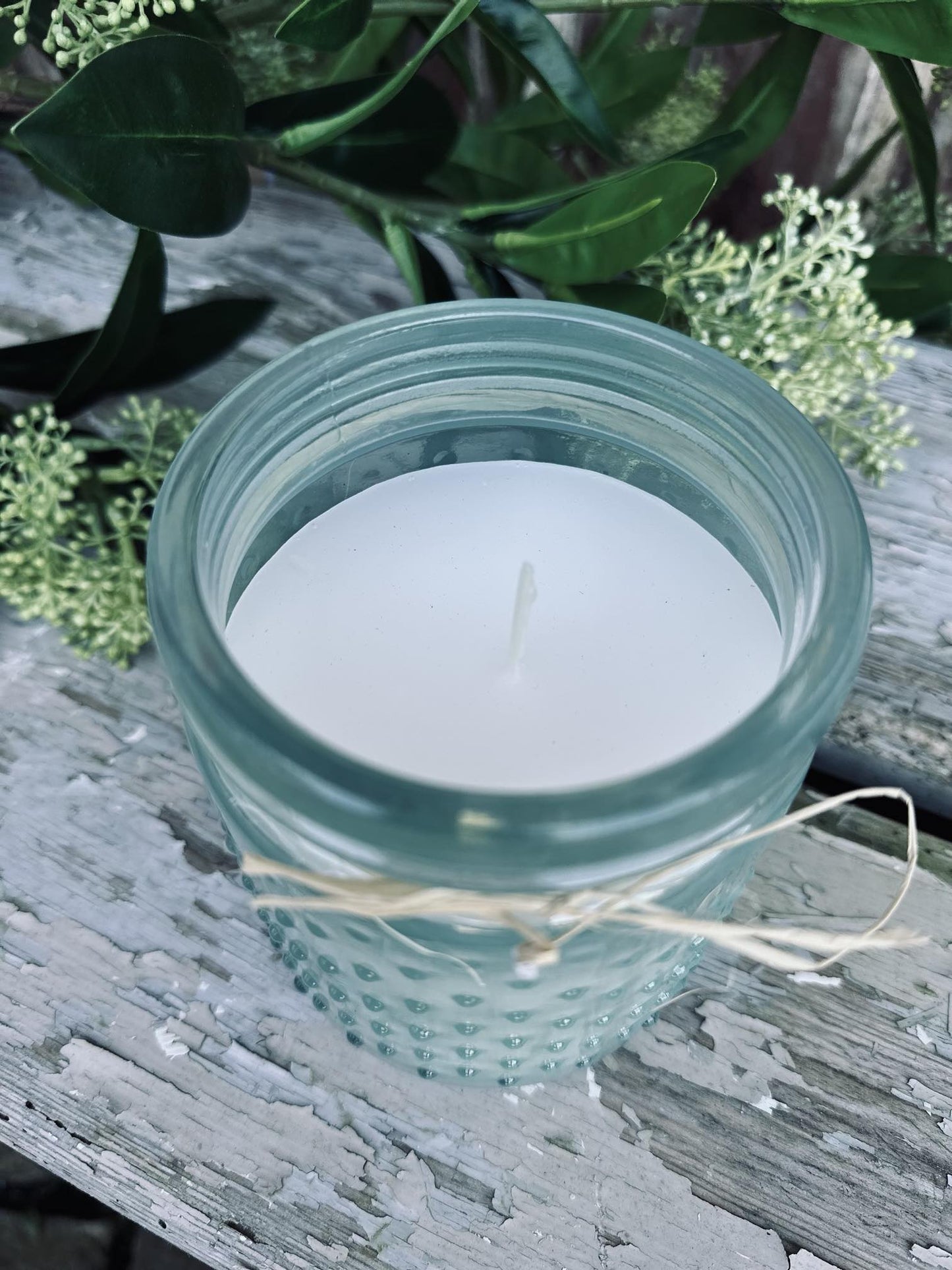 Myggelys – Citronella Mix i farvet glas med dots - VIAMAJA.DK