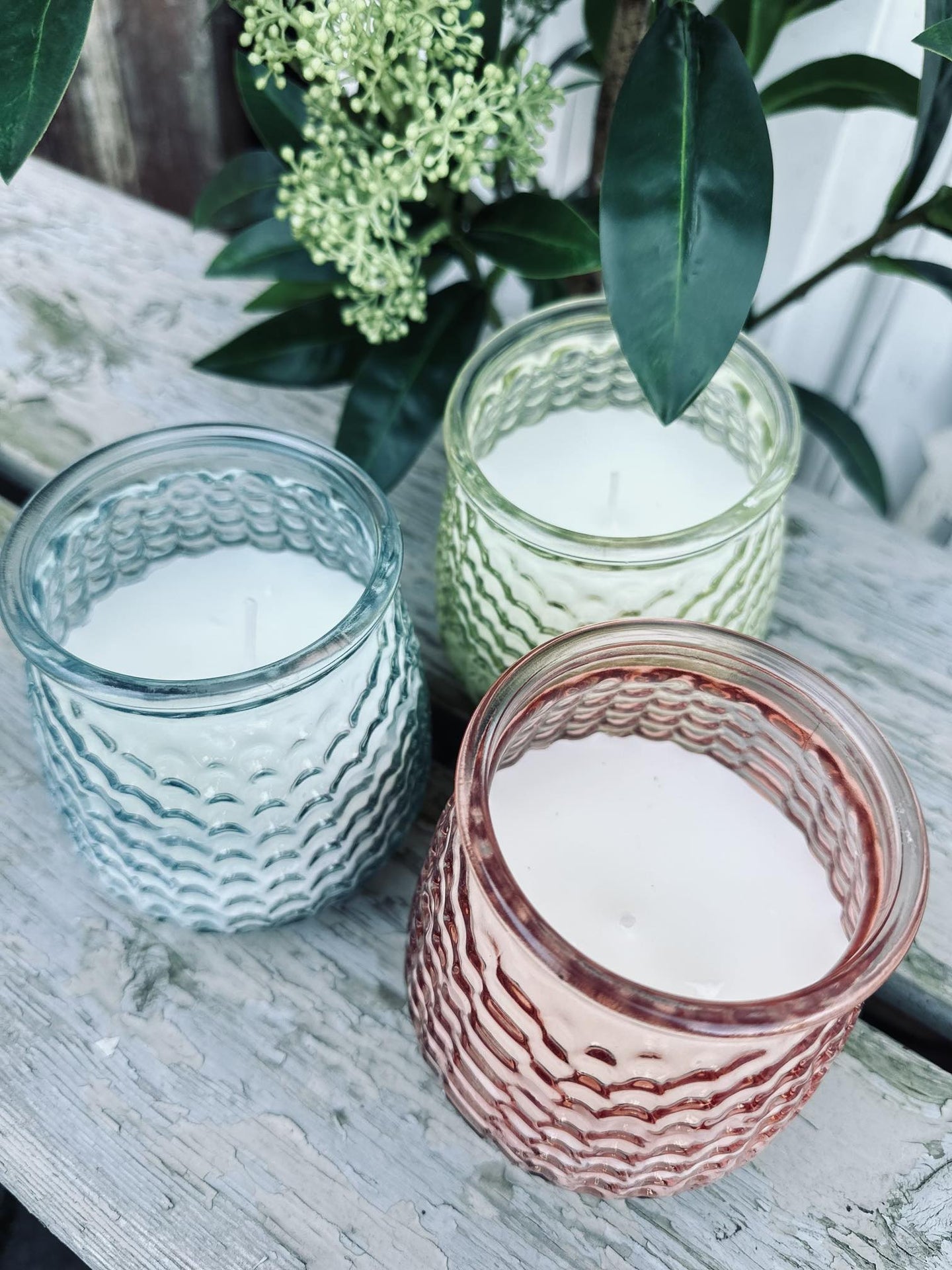 Myggelys Color – Citronella Mix i farvet glas - VIAMAJA.DK
