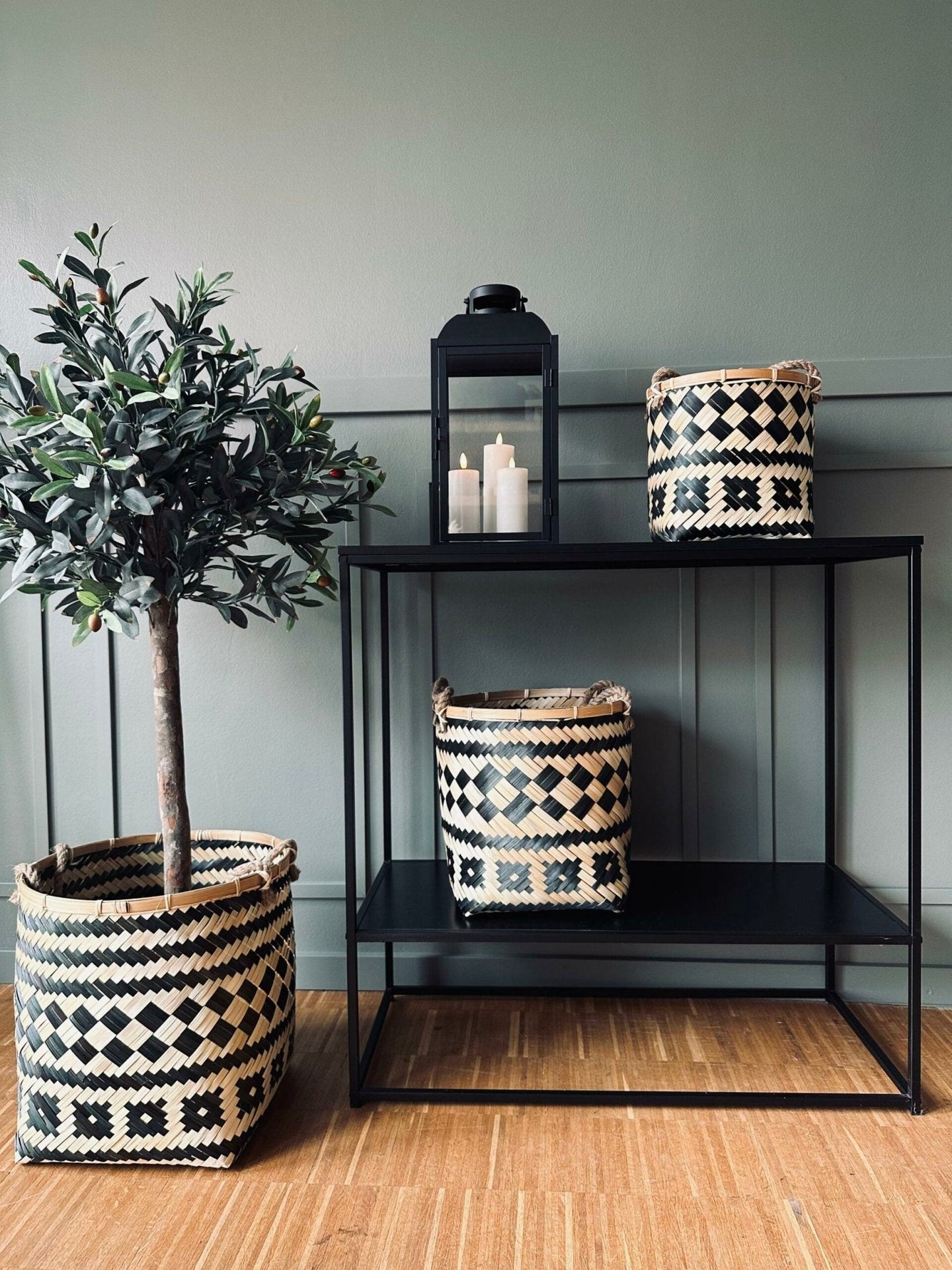 Naturkasser i 3 størrelser – Bambus håndlavet - VIAMAJA.DK