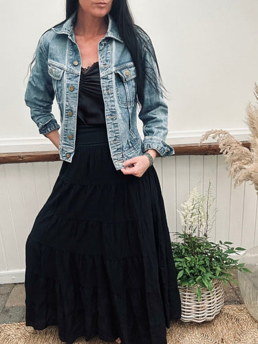 Nederdel Boheme cotton – S/M Black - VIAMAJA.DK