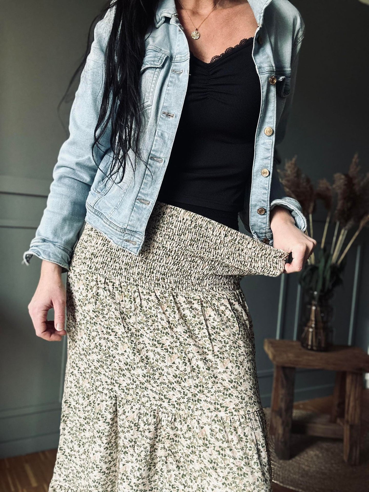 Nederdel Boho Green - VIAMAJA.DK