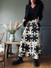 Kjol Boho Leaf svart