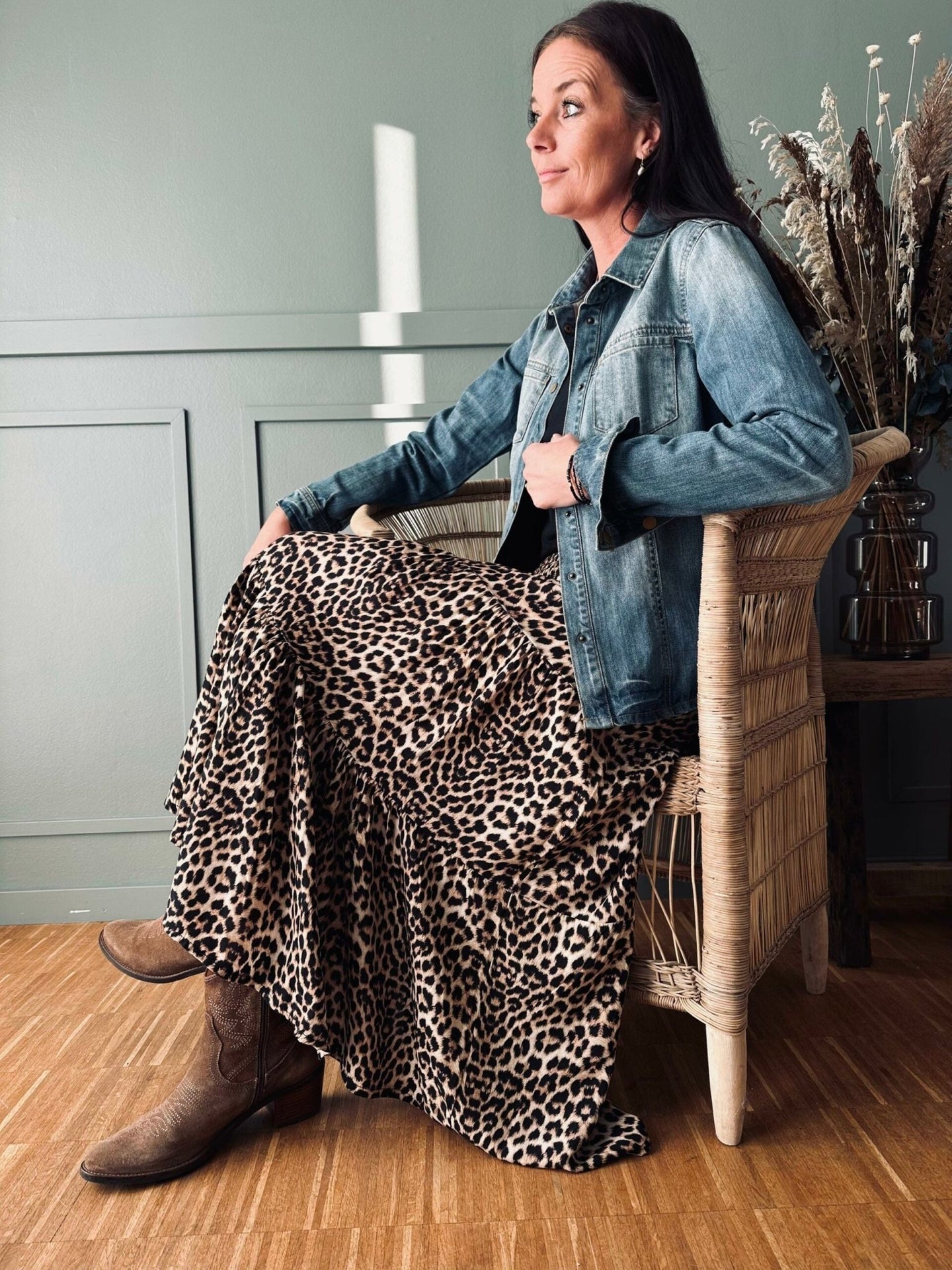 Nederdel Boho Leopard - VIAMAJA.DK