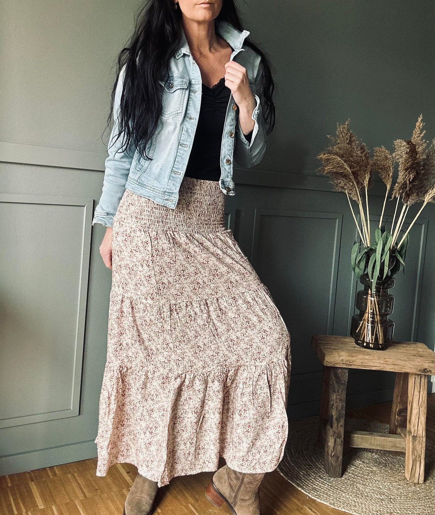 Nederdel Boho Rose - VIAMAJA.DK