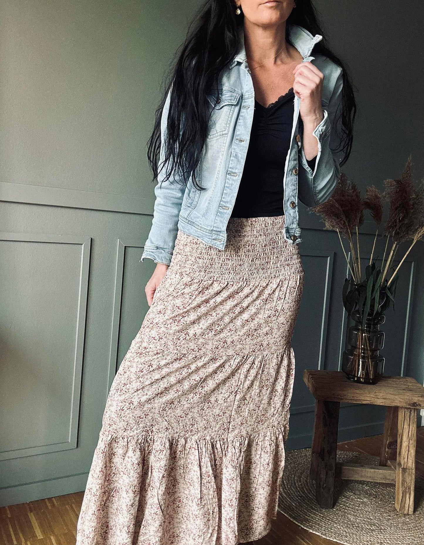 Nederdel Boho Rose - VIAMAJA.DK