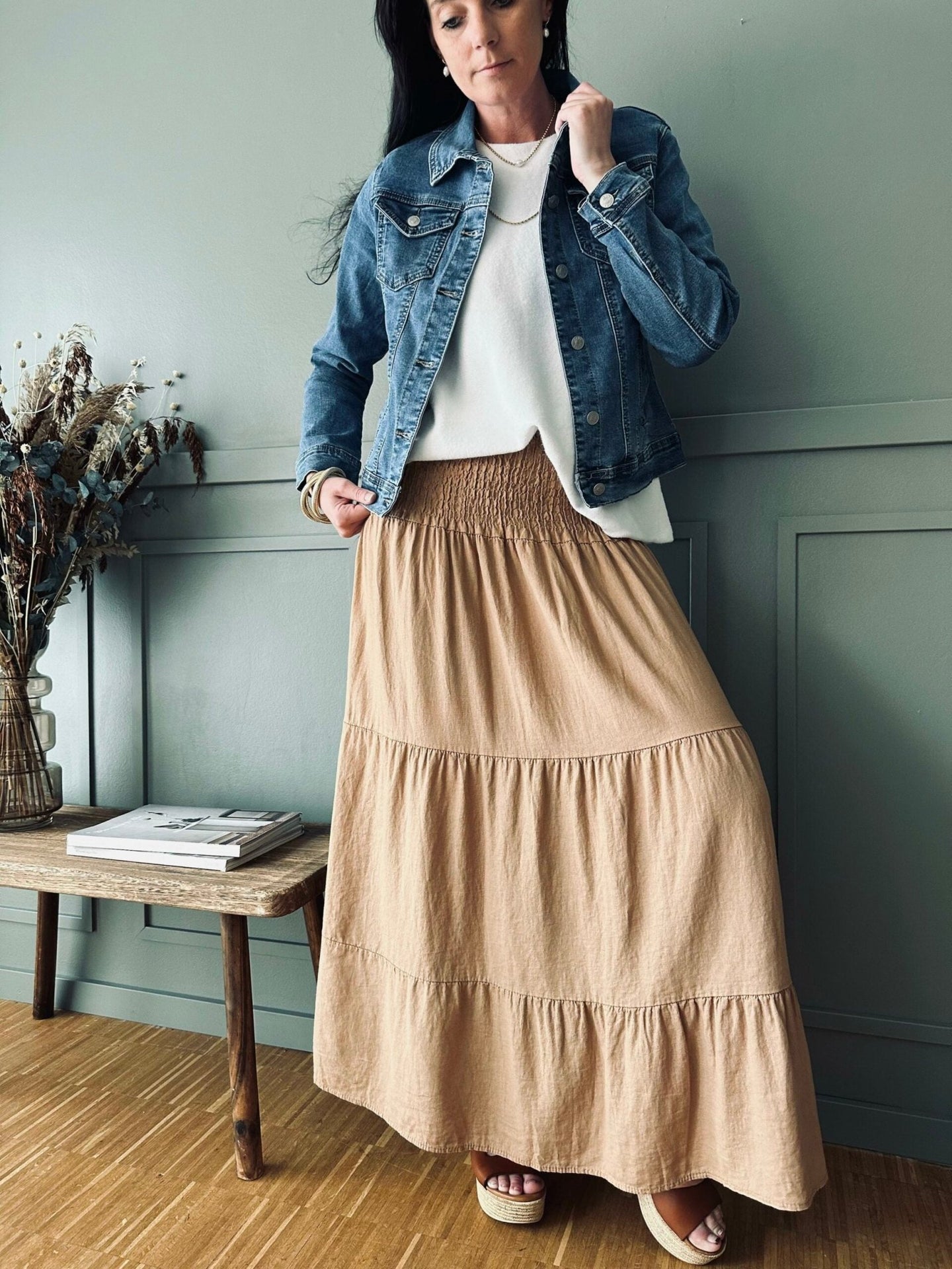 Nederdel med smock - MACCHIATO - VIAMAJA.DK