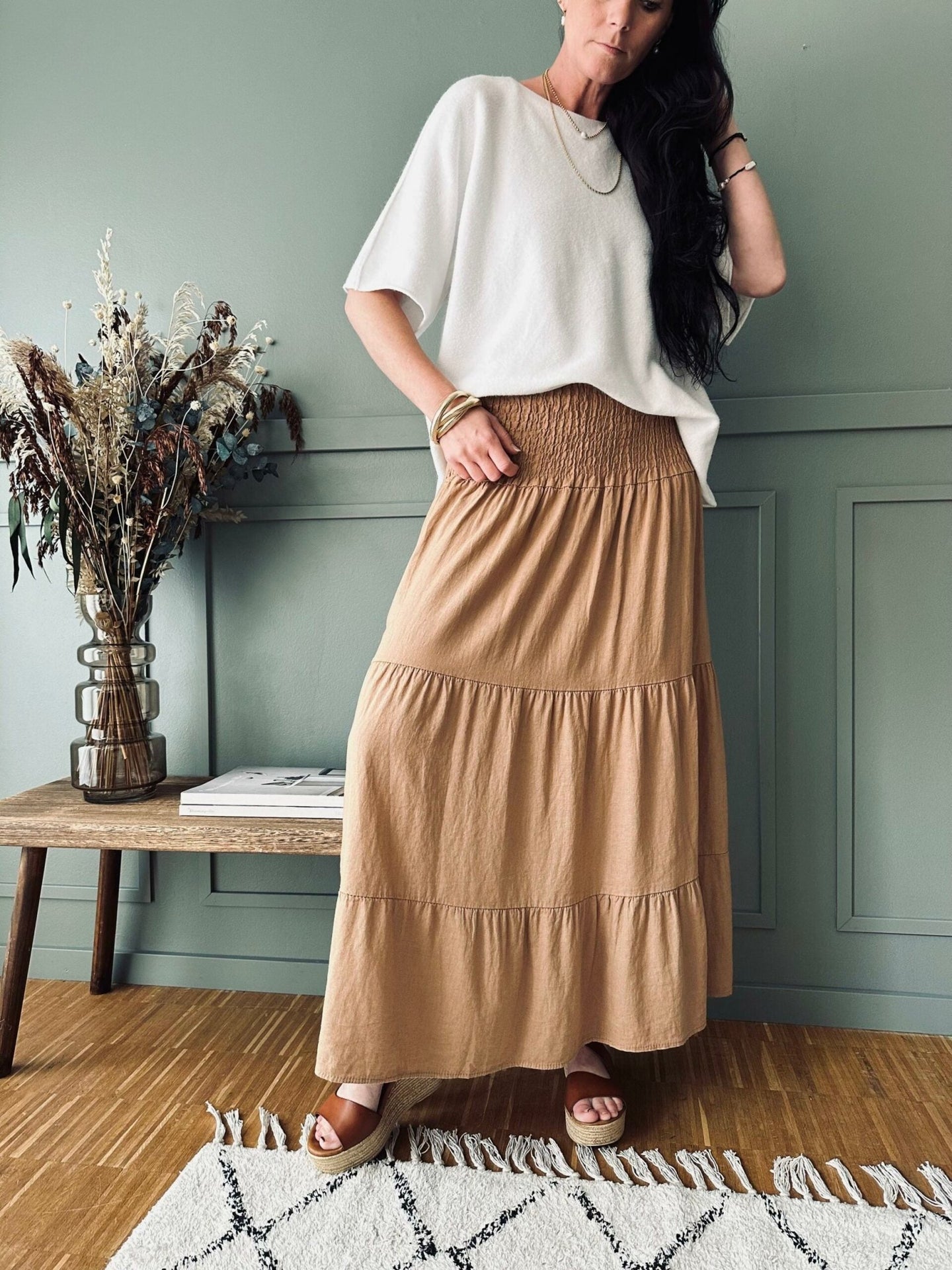 Nederdel med smock - MACCHIATO - VIAMAJA.DK