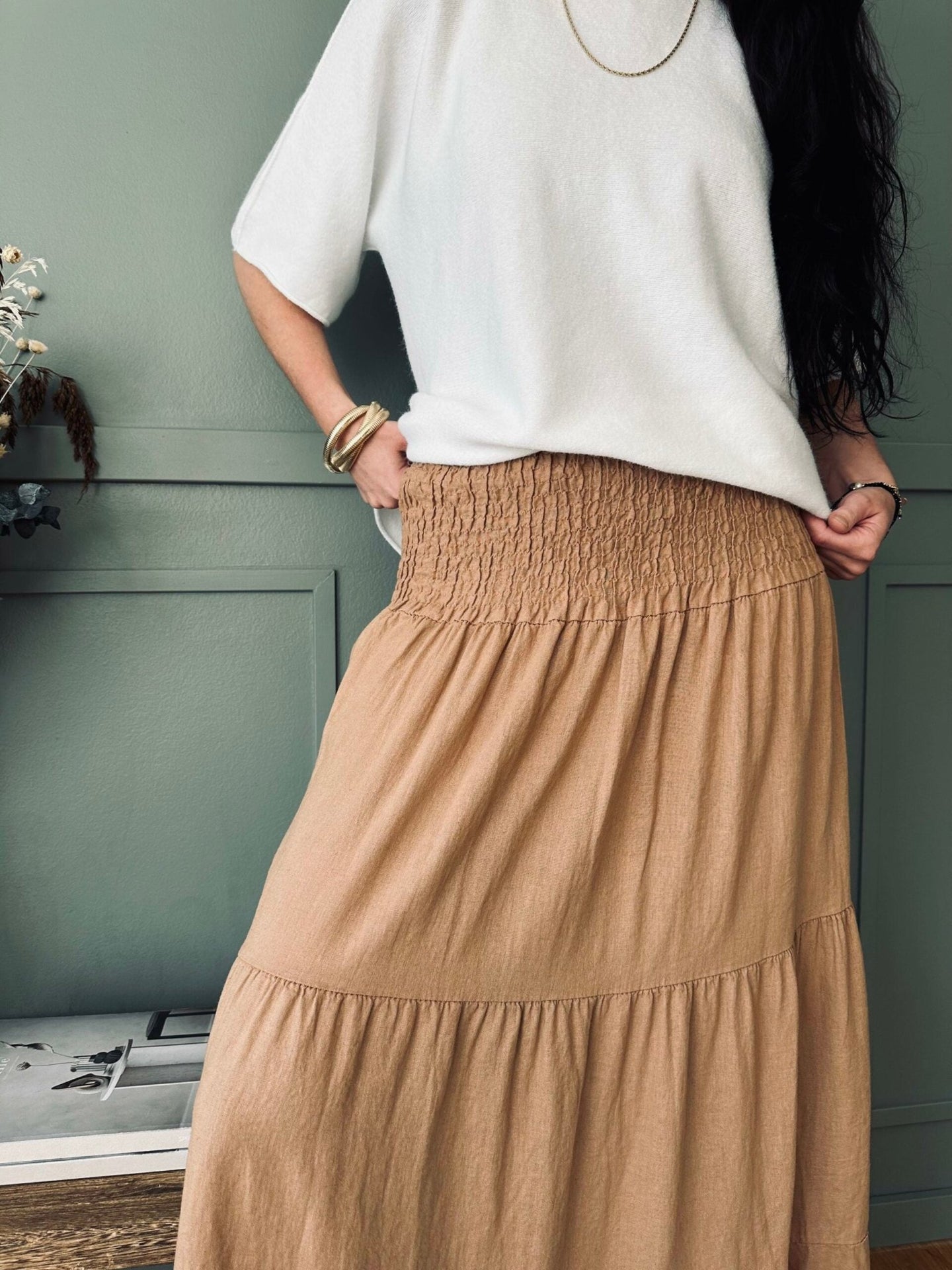 Nederdel med smock - MACCHIATO - VIAMAJA.DK