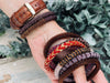 Nepal armband - Plommon
