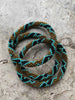 Nepal armband - Turkos / Guld Delux