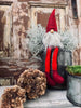 Tomte med långa ben - Julröd filt 32 cm