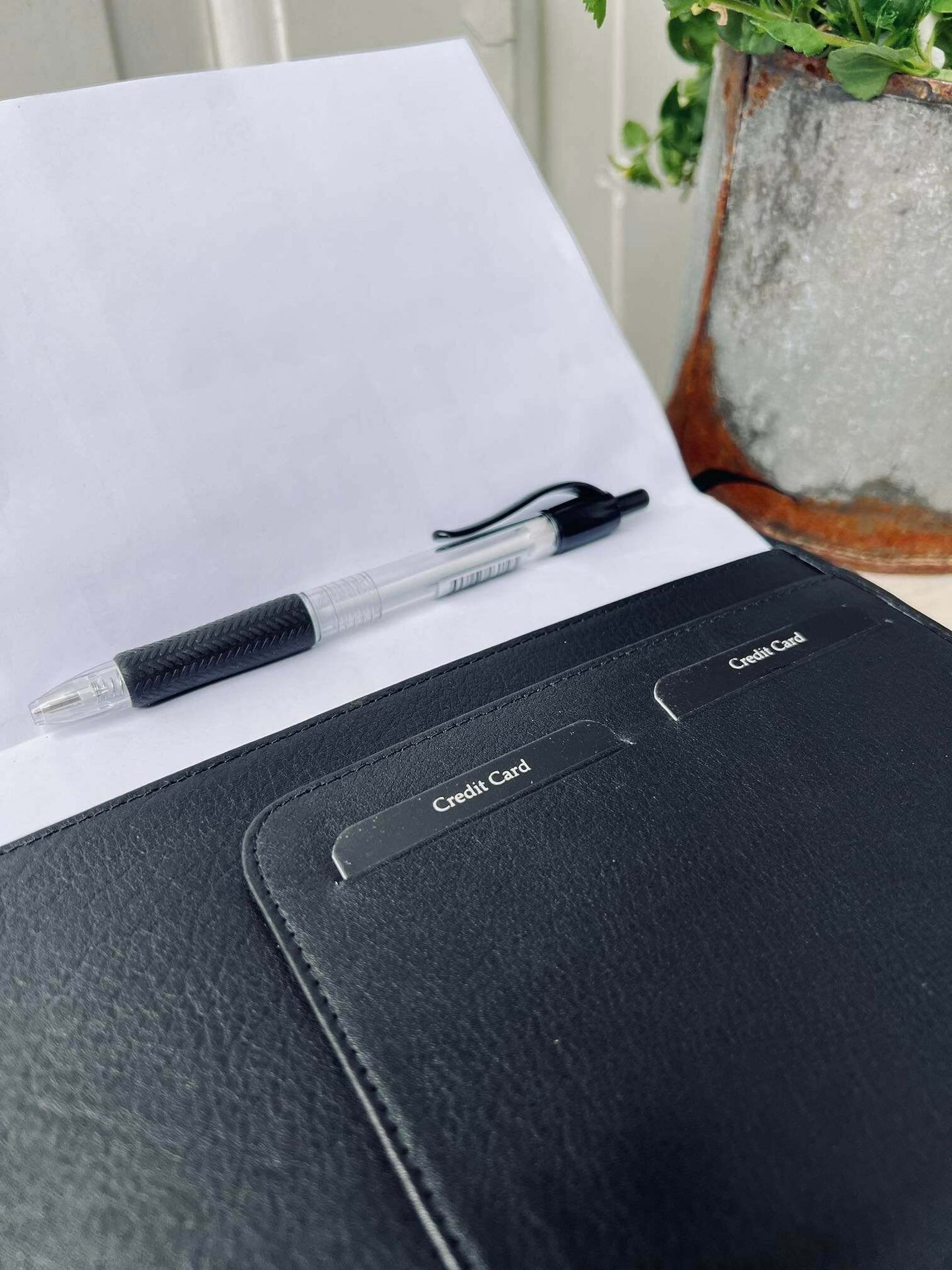 Notesbog BIRK i skind - Sort - A5 - VIAMAJA.DK