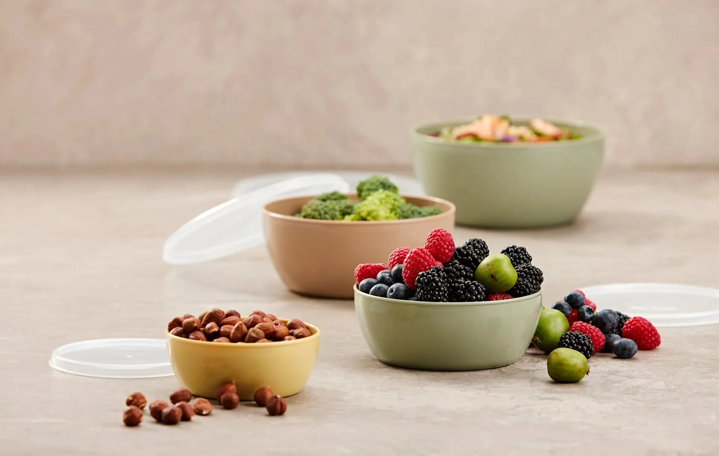 Opbevaringsbøtter med låg – 4 stk - VIAMAJA.DK