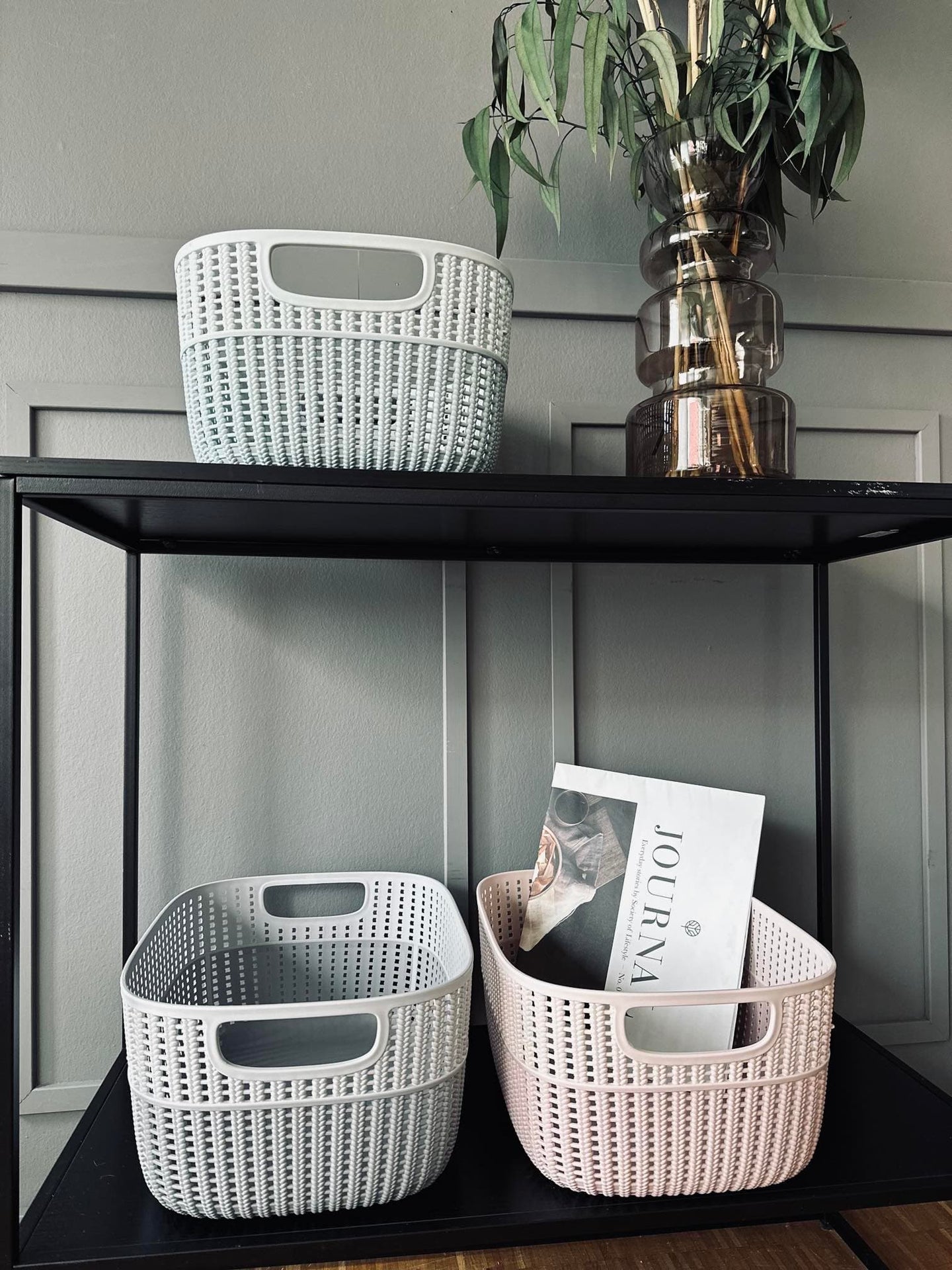 Opbevaringskurv Hally XL – Grå - VIAMAJA.DK