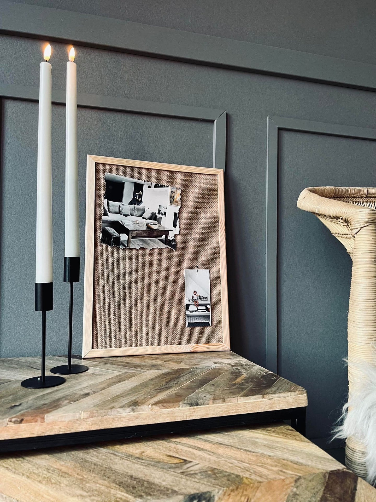 Opslagstavle i Hessian - 30x40cm Natur - VIAMAJA.DK