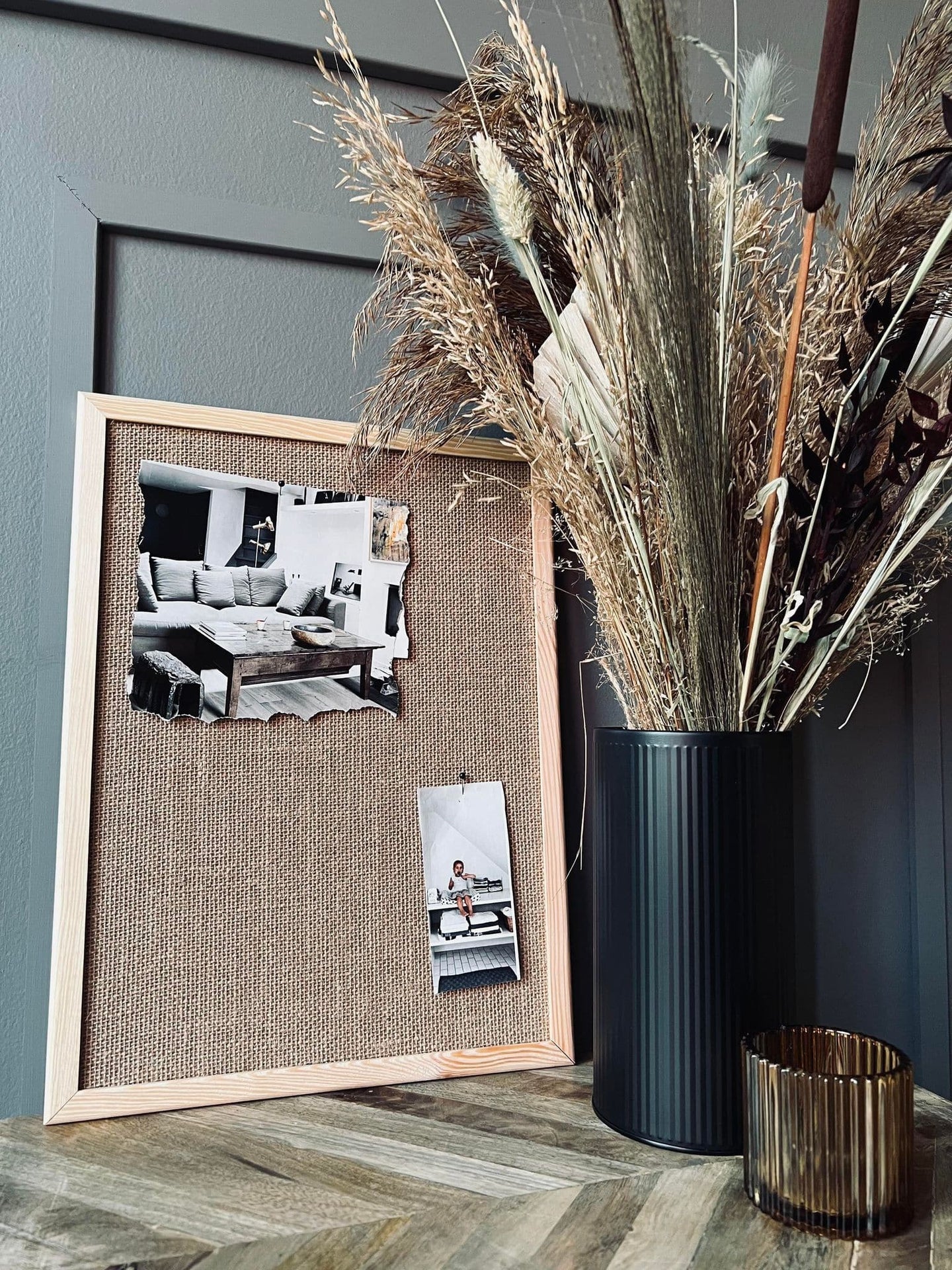 Opslagstavle i Hessian - 30x40cm Natur - VIAMAJA.DK