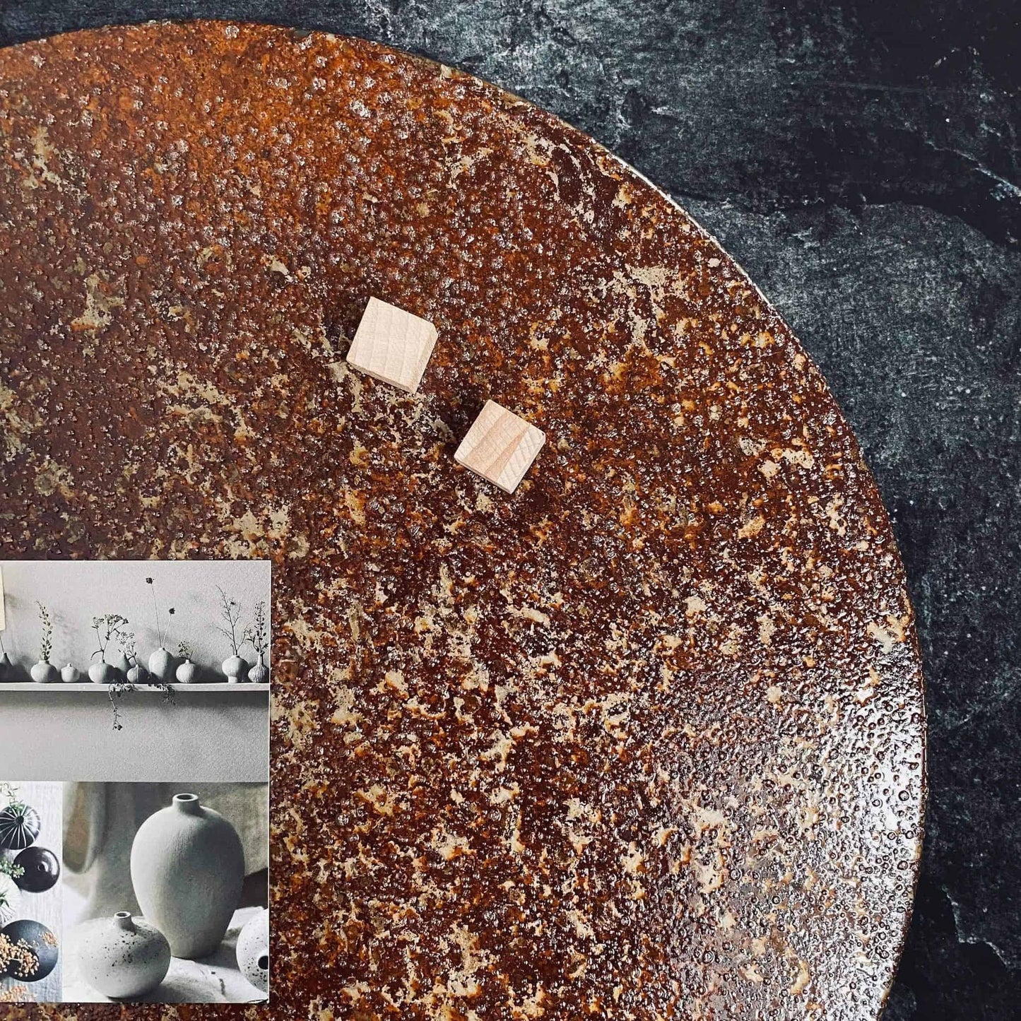 Opslagstavle i jern - Rusty Ø35cm - VIAMAJA.DK