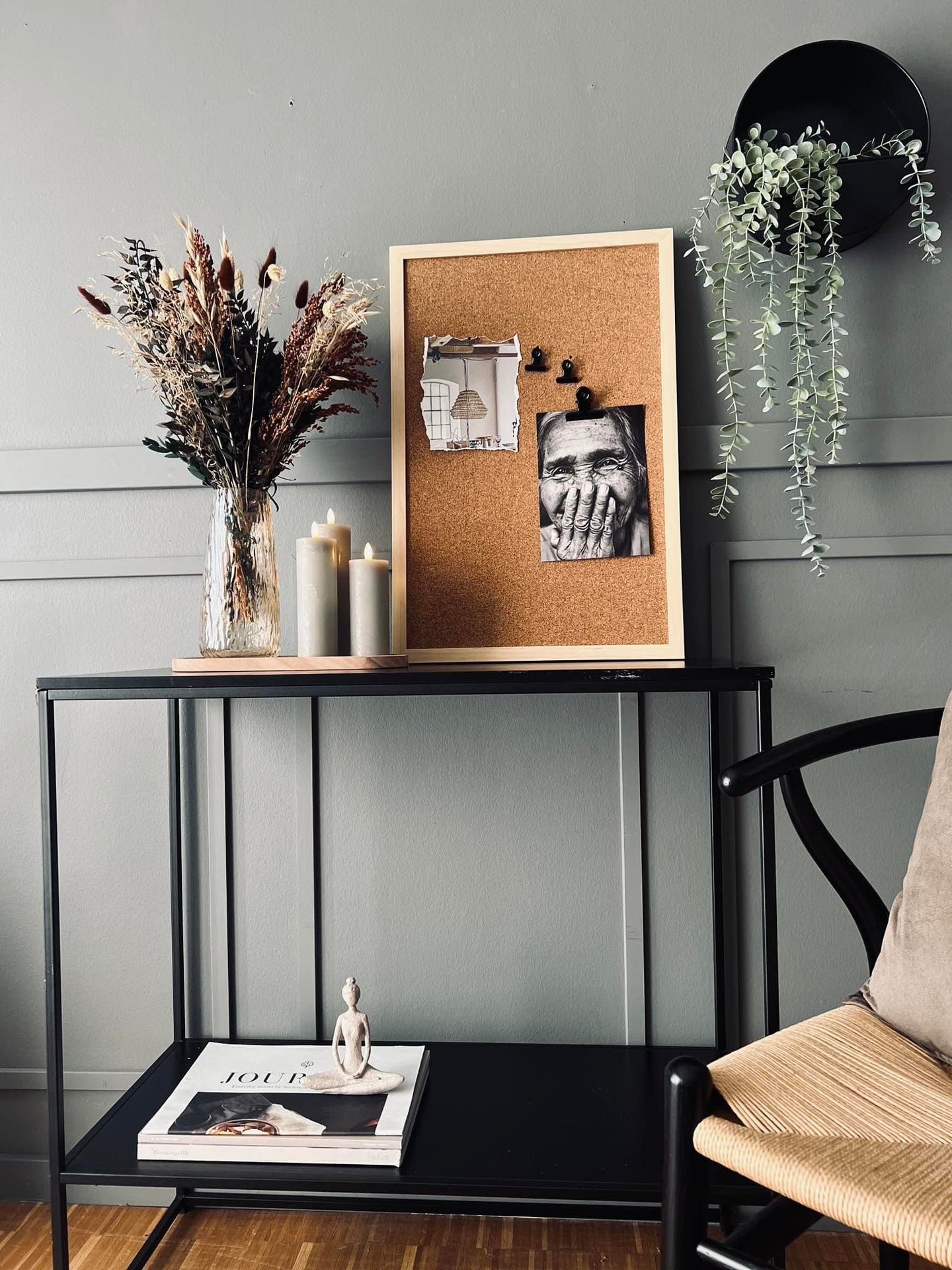 Opslagstavle kork 40x60cm - Kraftig ramme Natur - VIAMAJA.DK