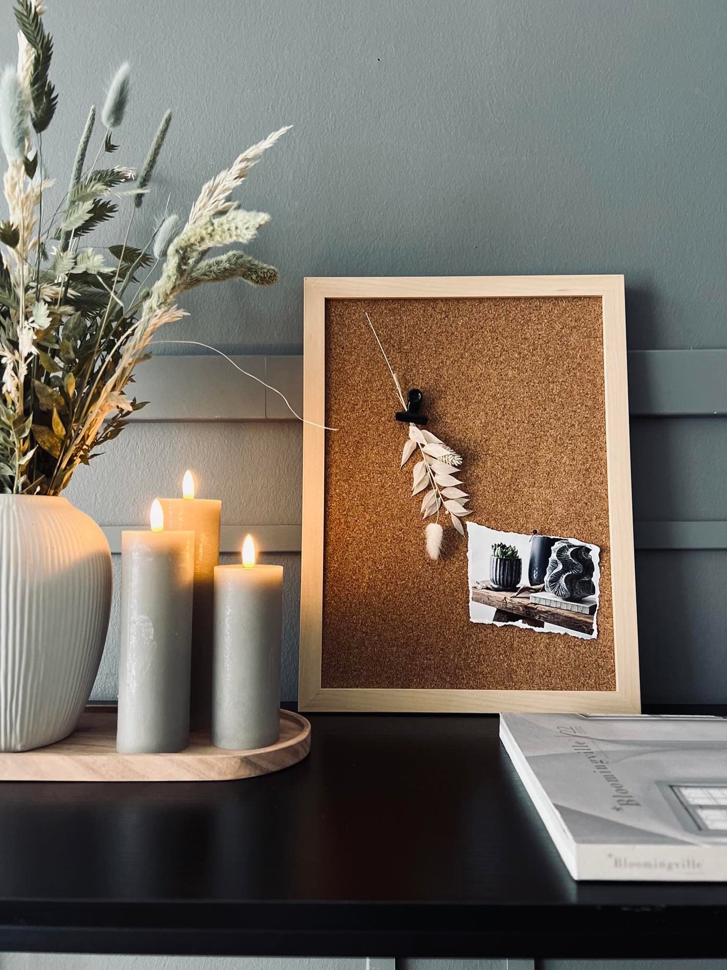 Opslagstavle kork med kraftig ramme - Natur 30x40cm - VIAMAJA.DK