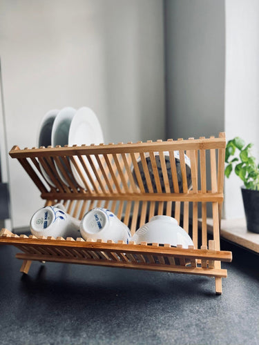 Opvaskestativ i bambus - VIAMAJA.DK