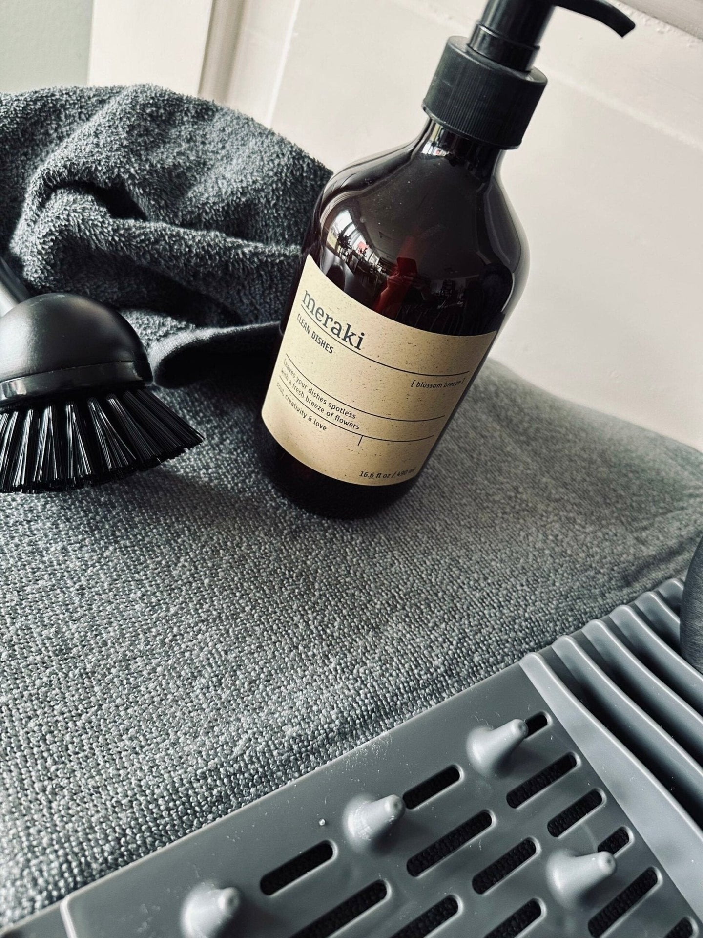 Opvaskestativ med mikrofibermåtte - VIAMAJA.DK