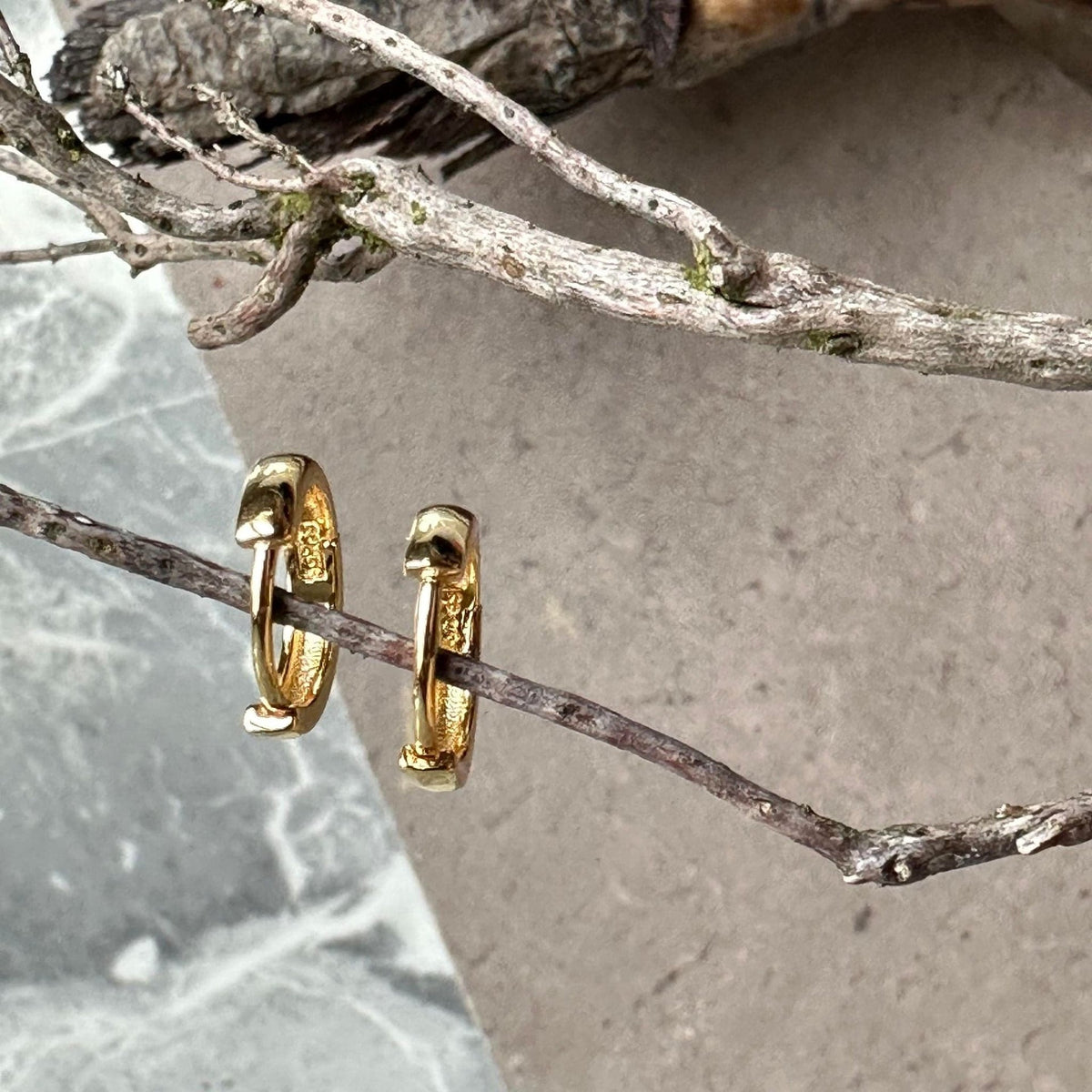 Øreringe Alicia golden 18K forgyldt - VIAMAJA.DK