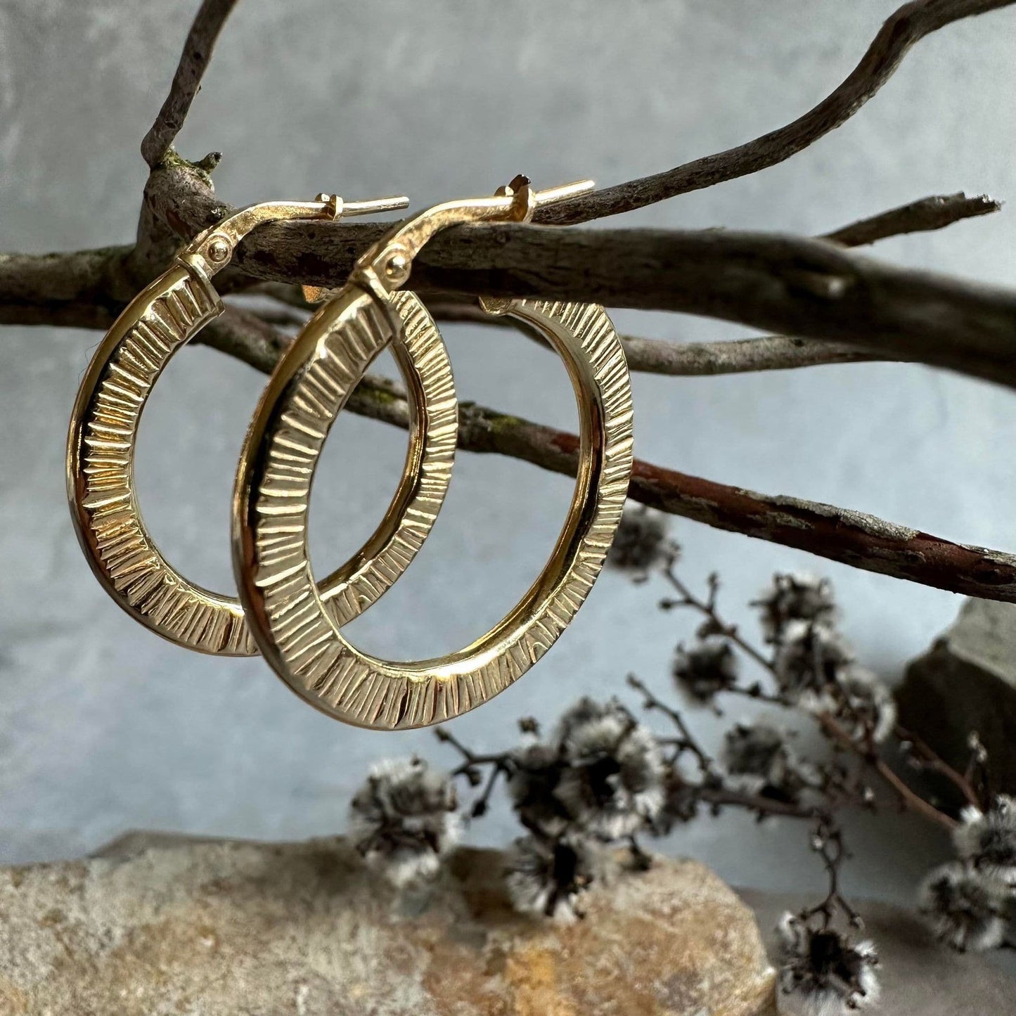 Øreringe Chloe Big Sterling Silver 18K forgyldt - VIAMAJA.DK