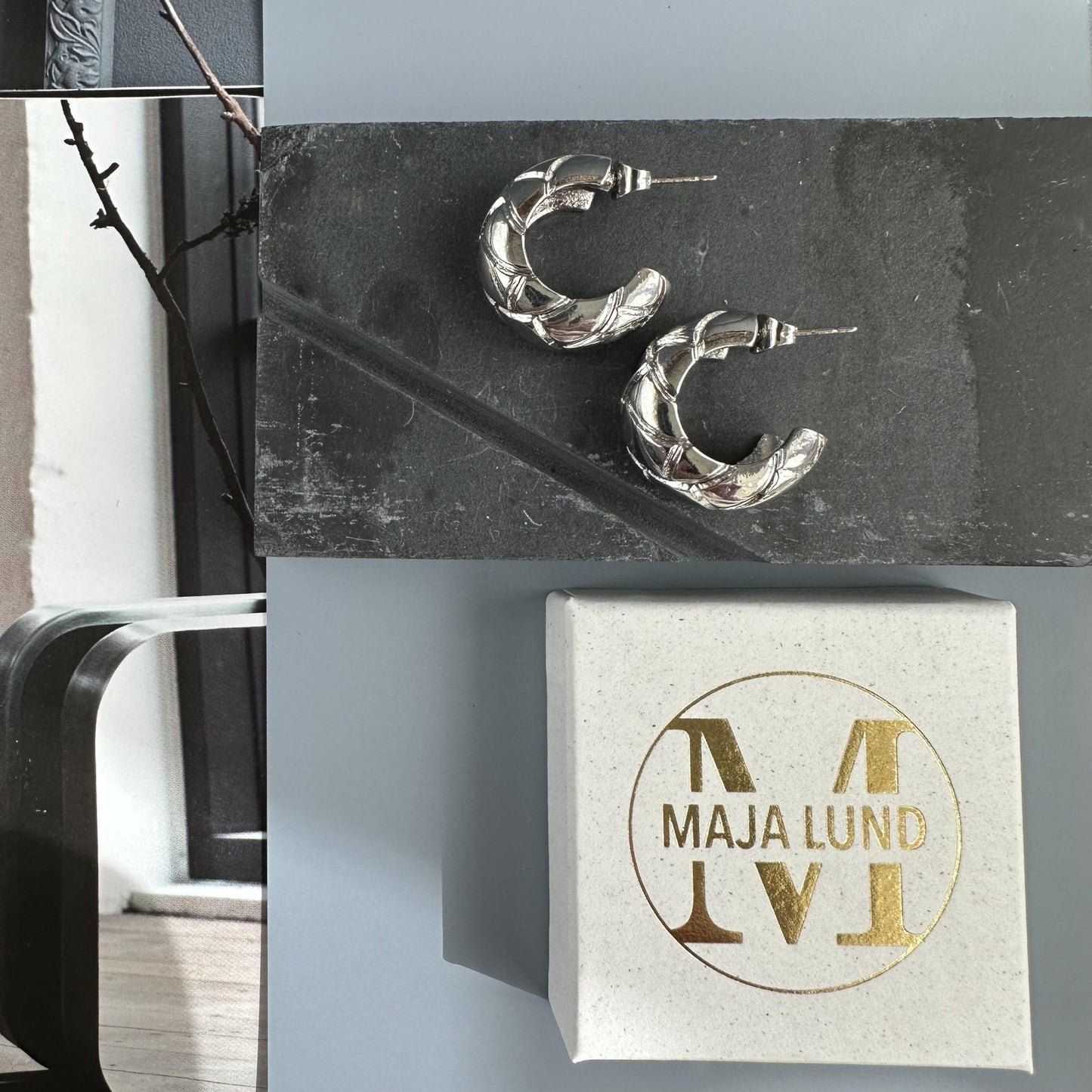 Øreringe Florence sølvbelagt - VIAMAJA.DK