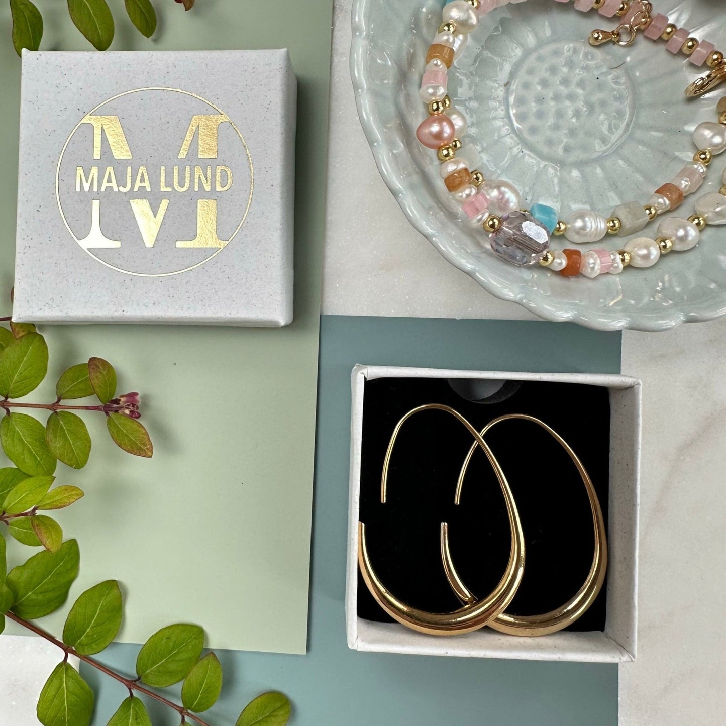 Øreringe Hella forgyldt - VIAMAJA.DK