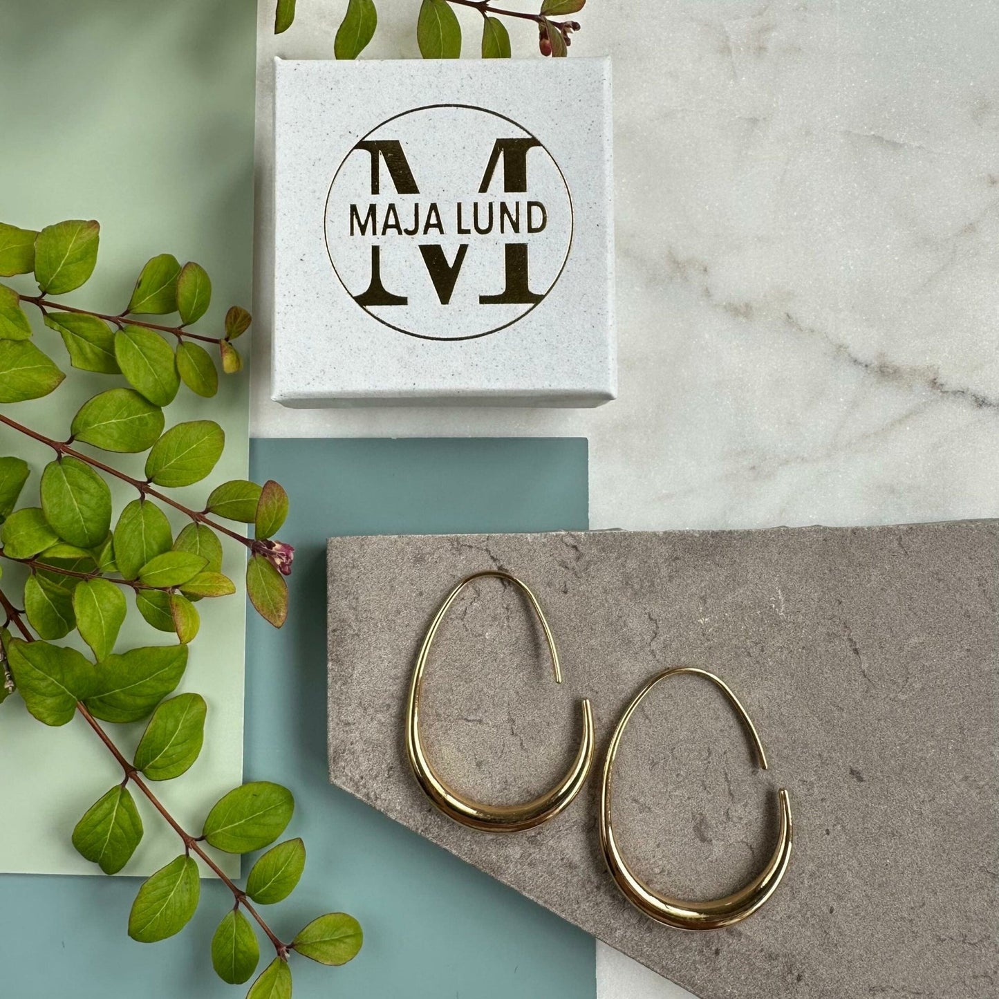 Øreringe Hella forgyldt - VIAMAJA.DK