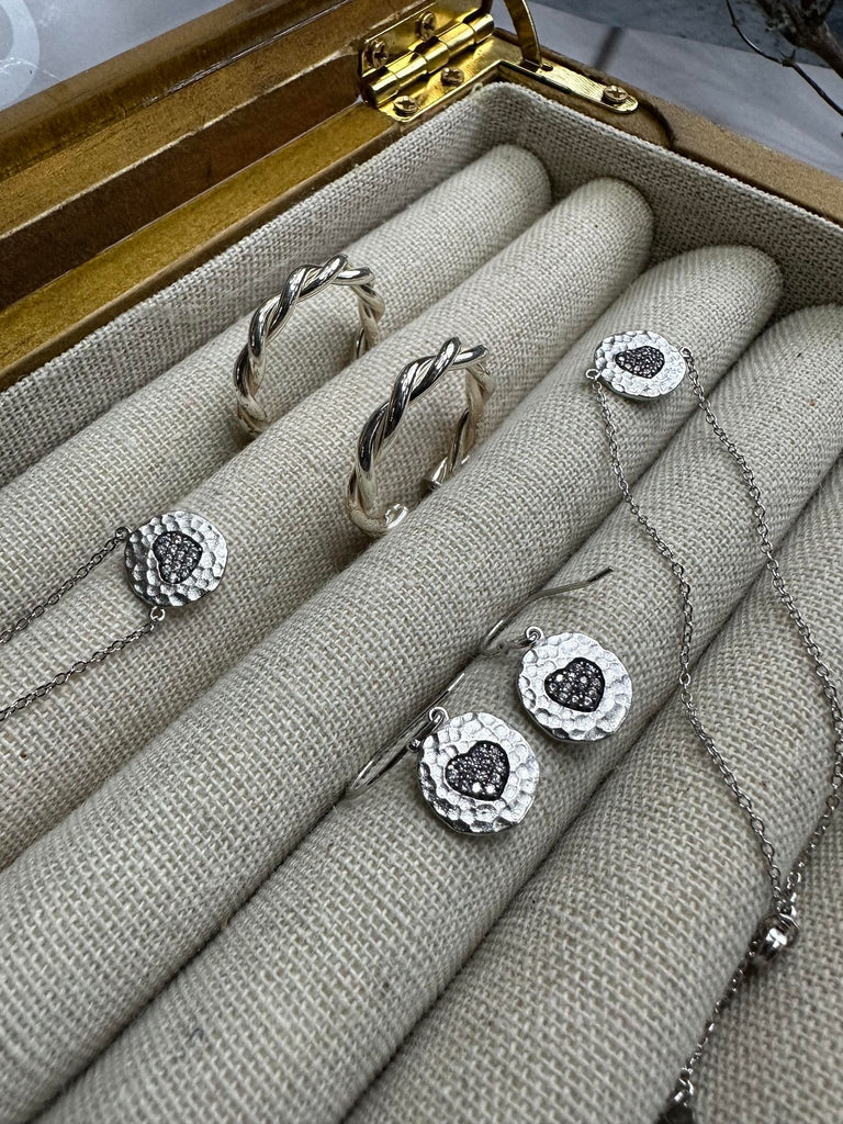 Øreringe Hjerte Sterling Silver - VIAMAJA.DK