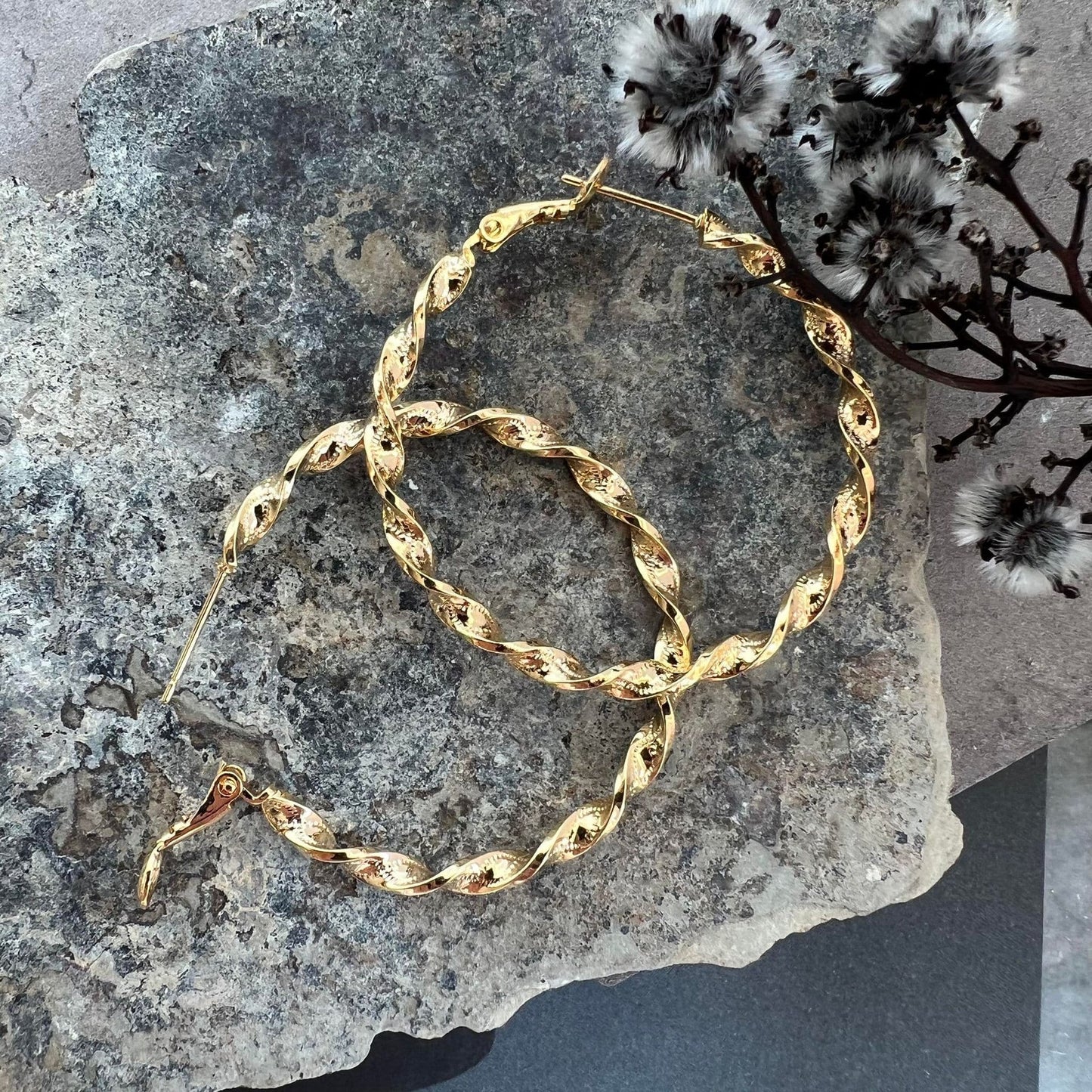 Øreringe Jenna Hoops 18K forgyldt - VIAMAJA.DK