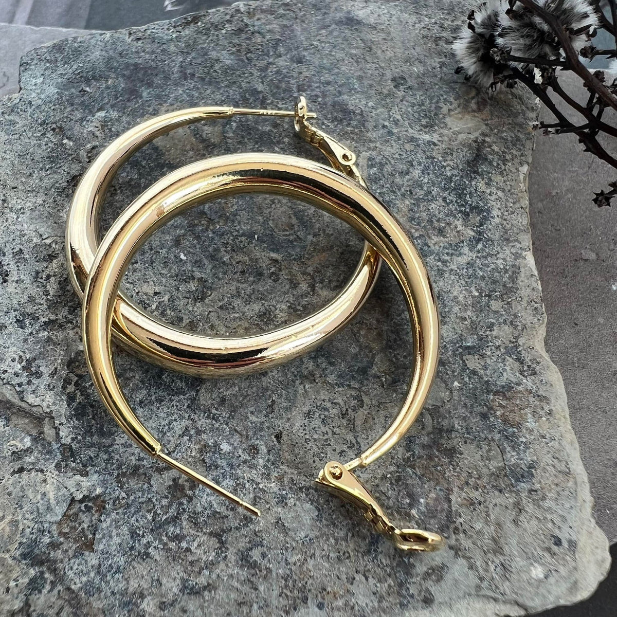 Øreringe Lharni Gold 18K forgyldt - VIAMAJA.DK