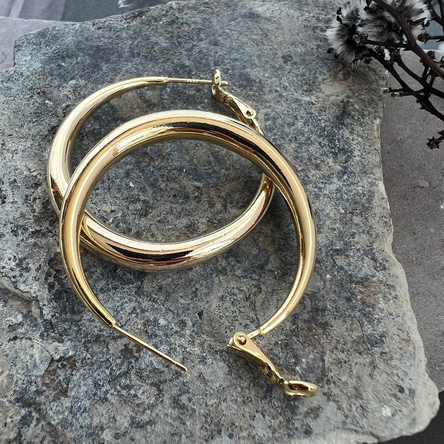 Øreringe Lharni Gold 18K forgyldt - VIAMAJA.DK