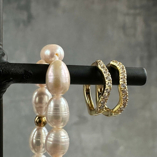 Øreringe Marisa forgyldt Sterling sølv - VIAMAJA.DK