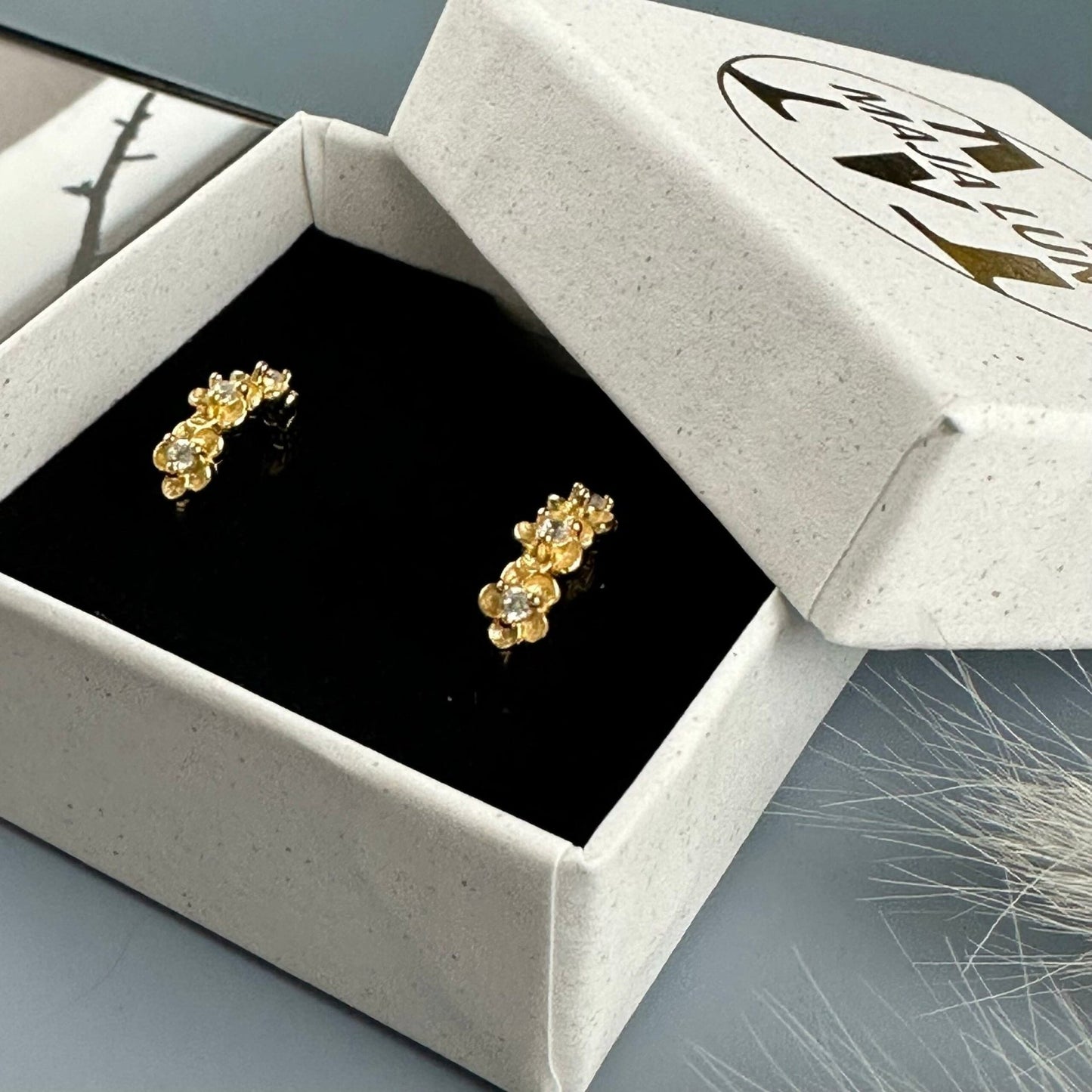 Øreringe Mathilda forgyldt Sterling sølv - VIAMAJA.DK