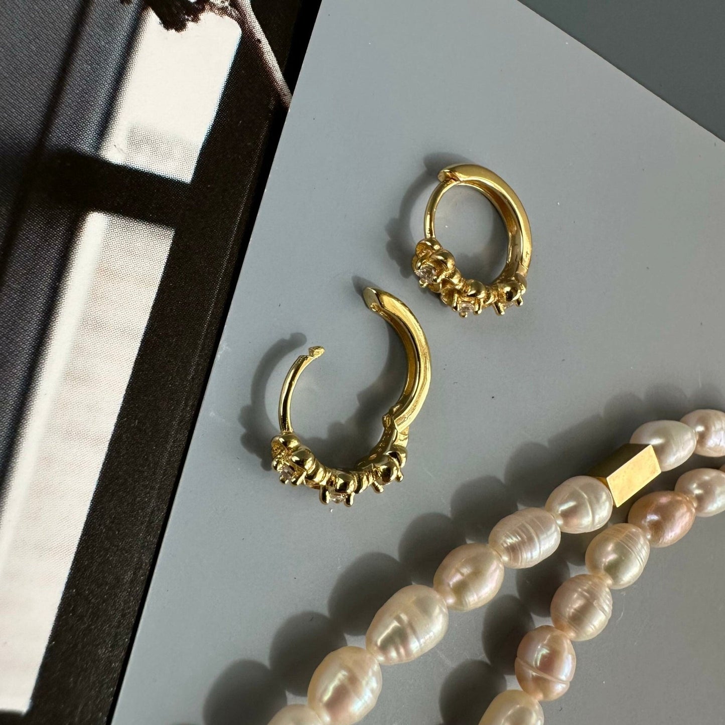 Øreringe Mathilda forgyldt Sterling sølv - VIAMAJA.DK