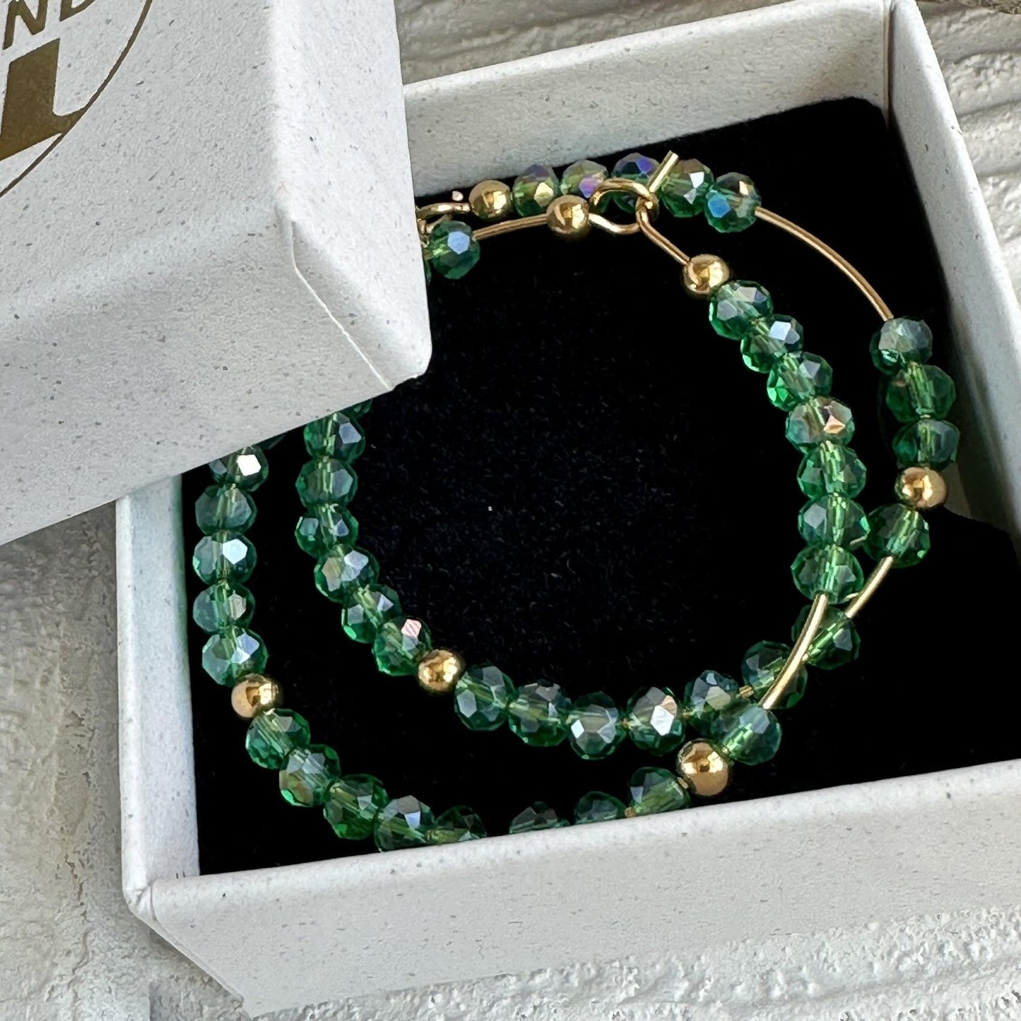 Øreringe Merle – Emerald - VIAMAJA.DK