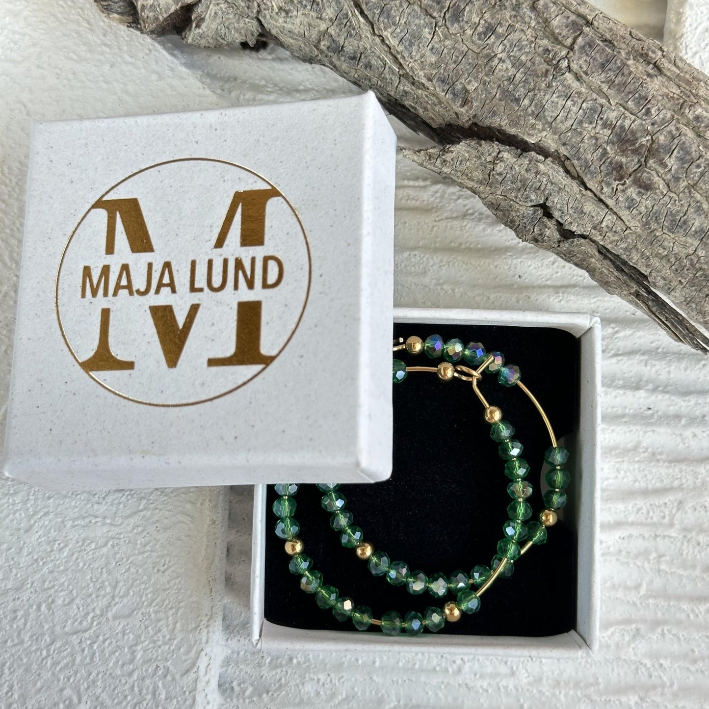 Øreringe Merle – Emerald - VIAMAJA.DK