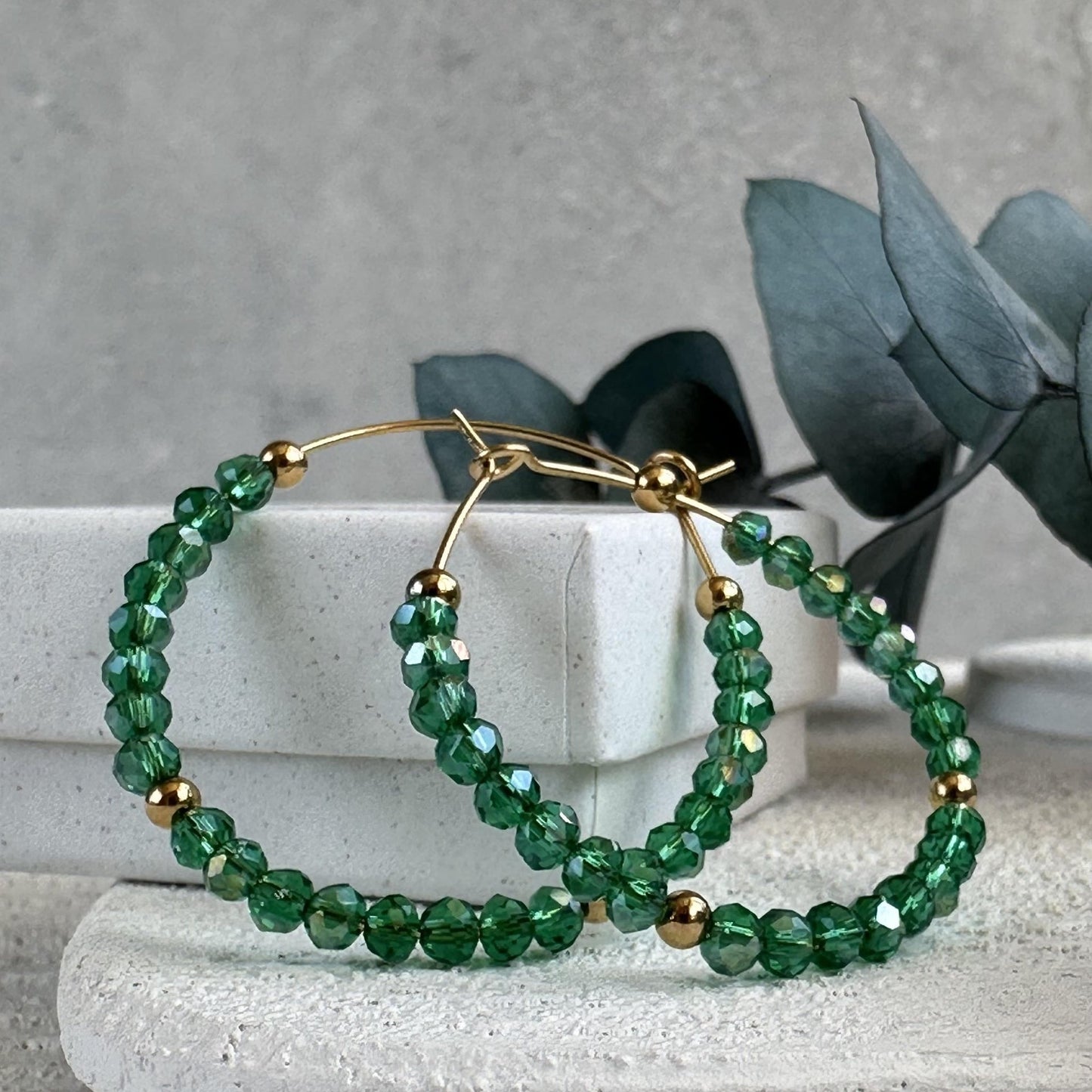 Øreringe Merle – Emerald - VIAMAJA.DK