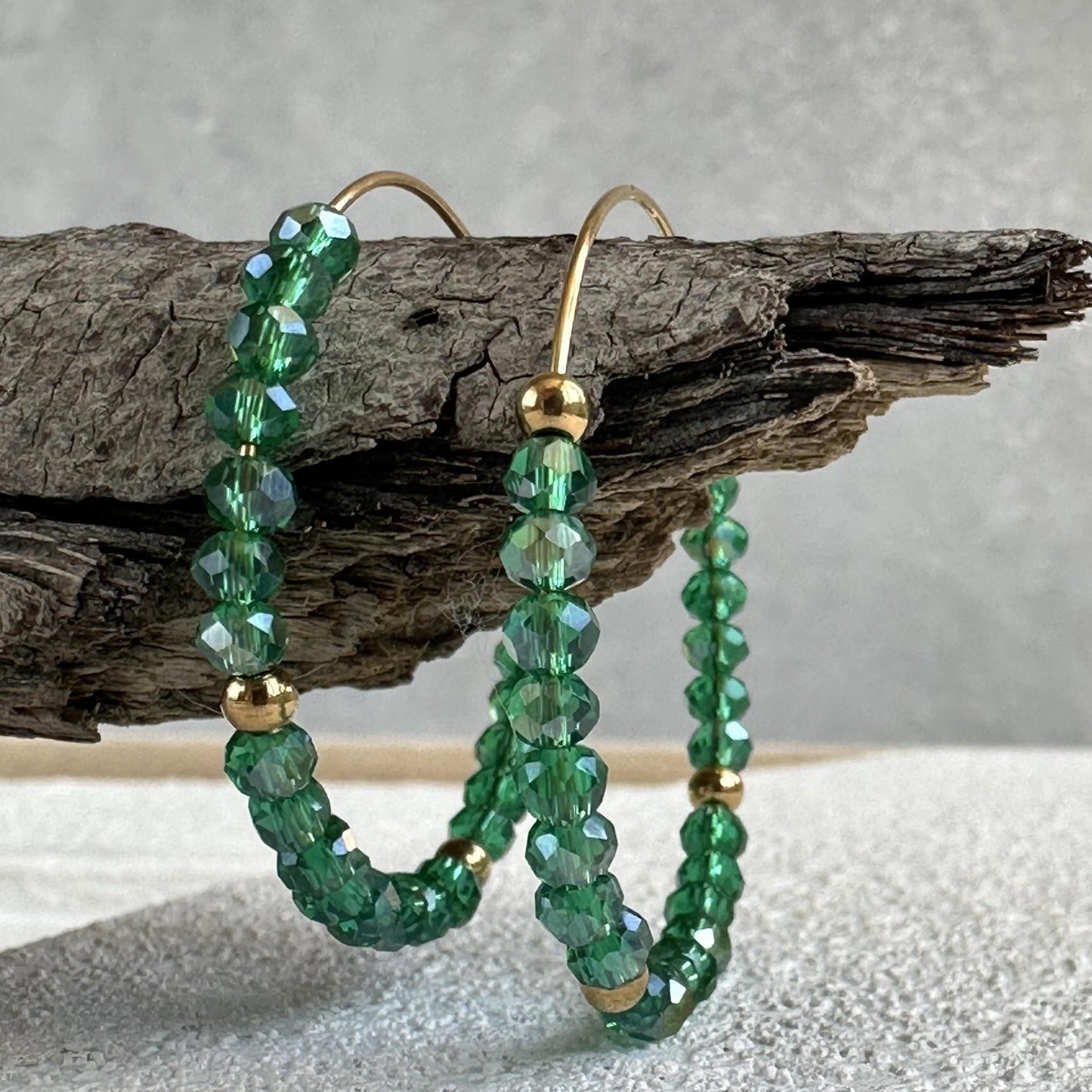 Øreringe Merle – Emerald - VIAMAJA.DK