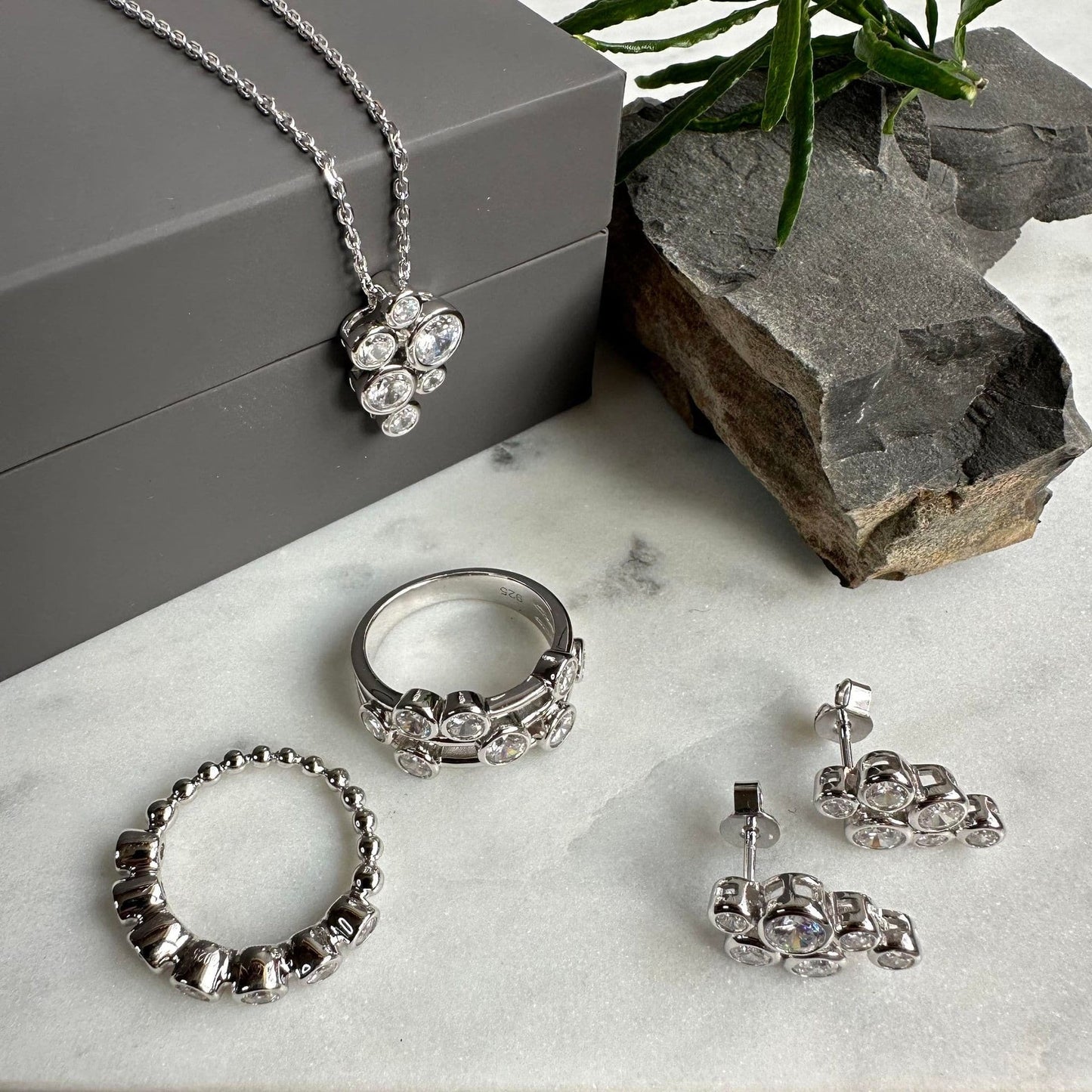 Øreringe Miriam Clear - Sterling Silver - VIAMAJA.DK