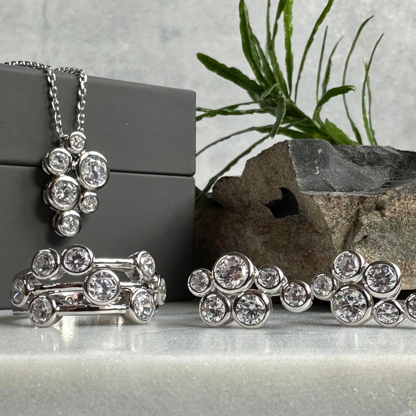 Øreringe Miriam Clear - Sterling Silver - VIAMAJA.DK